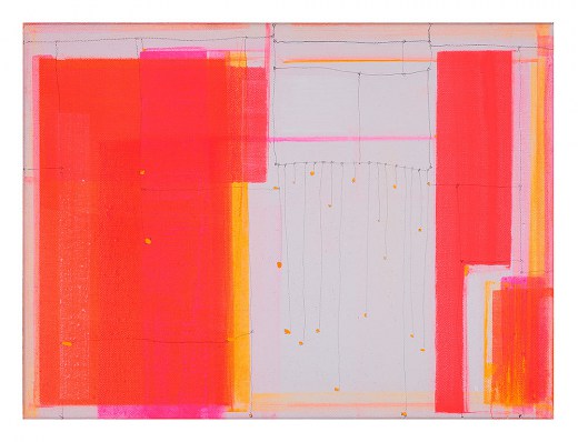 14-Große Aufführung, Bild rot, Acryl Bleistift LWD,   Marius D. Kettler  2019 